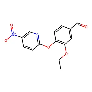 3-乙氧基-4-((5-硝基吡啶-2-基)氧基)苯甲醛 structure