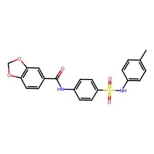 N-[4-[(4-methylphenyl)sulfamoyl]phenyl]-1,3-benzodioxole-5-carboxamide structure