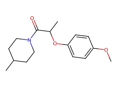 2-(4-Methoxyphenoxy)-1-(4-methylpiperidin-1-yl)propan-1-one structure