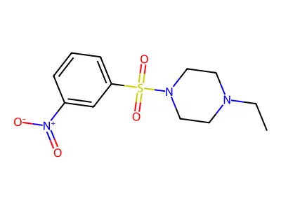 1-Ethyl-4-[(3-nitrophenyl)sulfonyl]piperazine structure