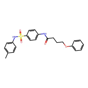 N-[4-[(4-methylphenyl)sulfamoyl]phenyl]-4-phenoxybutanamide structure