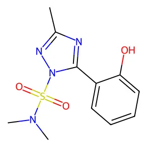 5-(2-hydroxyphenyl)-N,N,3-trimethyl-1H-1,2,4-triazole-1-sulfonamide structure