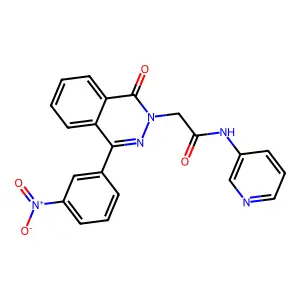 2-[4-(3-nitrophenyl)-1-oxophthalazin-2-yl]-N-pyridin-3-ylacetamide structure