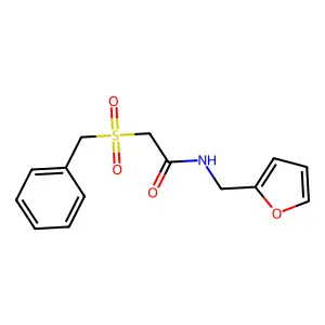 2-benzylsulfonyl-N-(furan-2-ylmethyl)acetamide structure
