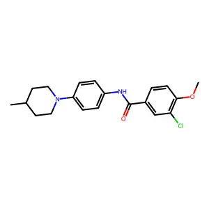 3-chloro-4-methoxy-N-[4-(4-methylpiperidin-1-yl)phenyl]benzamide structure