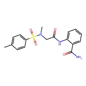 2-[[2-[Methyl-(4-methylphenyl)sulfonylamino]acetyl]amino]benzamide structure