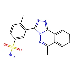 4-Methyl-3-(6-methyl-[1,2,4]triazolo[3,4-a]phthalazin-3-yl)benzenesulfonamide structure
