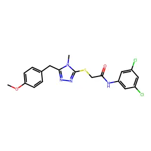 N-(3,5-dichlorophenyl)-2-[[5-[(4-methoxyphenyl)methyl]-4-methyl-1,2,4-triazol-3-yl]sulfanyl]acetamide structure
