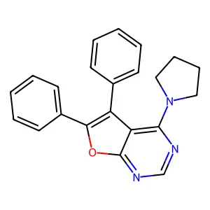5,6-Diphenyl-4-pyrrolidin-1-ylfuro[2,3-d]pyrimidine structure