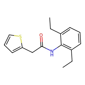 N-(2,6-diethylphenyl)-2-(thiophen-2-yl)acetamide structure