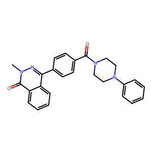 2-Methyl-4-[4-(4-phenylpiperazine-1-carbonyl)phenyl]phthalazin-1-one structure