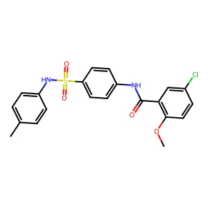5-chloro-2-methoxy-N-[4-[(4-methylphenyl)sulfamoyl]phenyl]benzamide structure