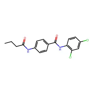4-(butanoylamino)-N-(2,4-dichlorophenyl)benzamide structure