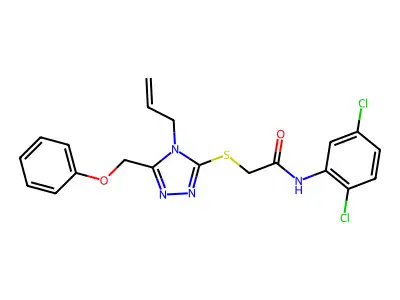 N-(2,5-dichlorophenyl)-2-{[5-(phenoxymethyl)-4-(prop-2-en-1-yl)-4H-1,2,4-triazol-3-yl]sulfanyl}acetamide structure