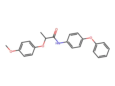 2-(4-methoxyphenoxy)-N-(4-phenoxyphenyl)propanamide structure