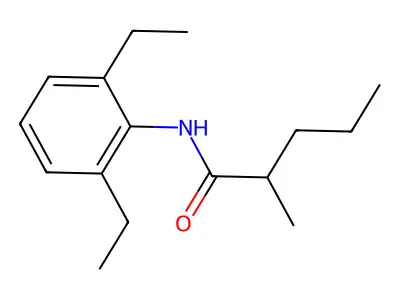 N-(2,6-diethylphenyl)-2-methylpentanamide structure