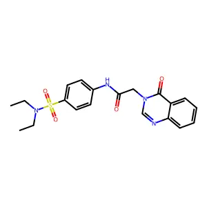 N-{4-[(diethylamino)sulfonyl]phenyl}-2-(4-oxo-3(4H)-quinazolinyl)acetamide structure