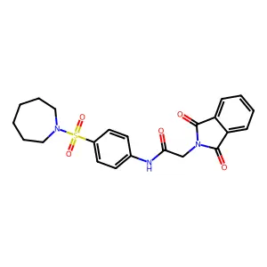N-[4-(azepan-1-ylsulfonyl)phenyl]-2-(1,3-dioxoisoindol-2-yl)acetamide structure