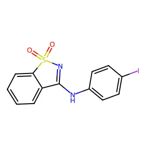 N-(4-iodophenyl)-1,1-dioxo-1,2-benzothiazol-3-amine structure