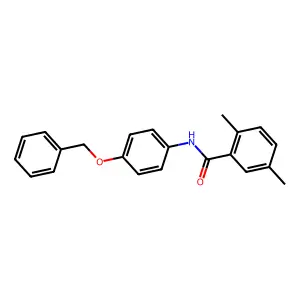 2,5-dimethyl-N-(4-phenylmethoxyphenyl)benzamide structure