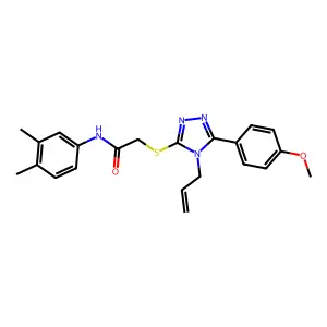 N-(3,4-dimethylphenyl)-2-{[5-(4-methoxyphenyl)-4-(prop-2-en-1-yl)-4H-1,2,4-triazol-3-yl]sulfanyl}acetamide structure