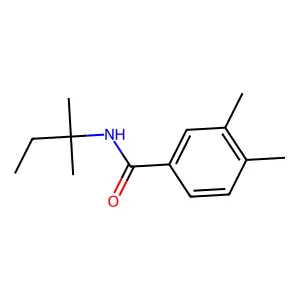 3,4-dimethyl-N-(2-methylbutan-2-yl)benzamide structure