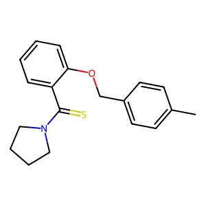 {2-[(4-Methylbenzyl)oxy]phenyl}(pyrrolidin-1-yl)methanethione structure