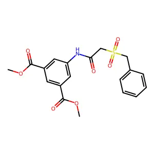 Dimethyl 5-{[(benzylsulfonyl)acetyl]amino}benzene-1,3-dicarboxylate structure