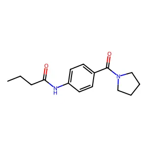 N-[4-(pyrrolidine-1-carbonyl)phenyl]butanamide structure