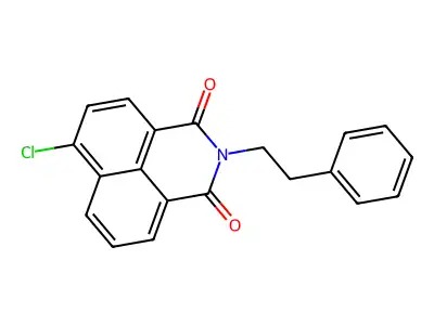 6-chloro-2-phenethyl-1H-benzo[de]isoquinoline-1,3(2H)-dione structure