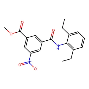 Methyl 3-[(2,6-diethylphenyl)carbamoyl]-5-nitrobenzoate structure