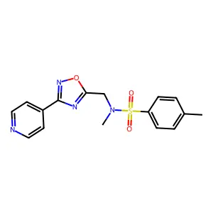 N,4-dimethyl-N-[(3-pyridin-4-yl-1,2,4-oxadiazol-5-yl)methyl]benzenesulfonamide structure