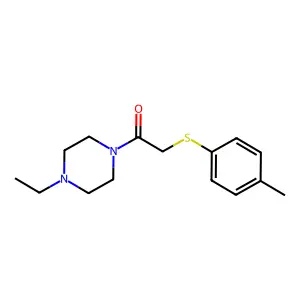 1-(4-Ethylpiperazin-1-yl)-2-(4-methylphenyl)sulfanylethanone structure