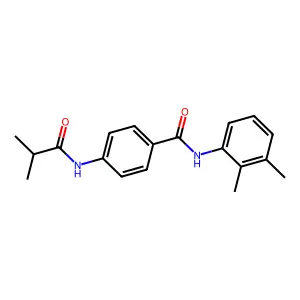 N-(2,3-dimethylphenyl)-4-(2-methylpropanoylamino)benzamide structure
