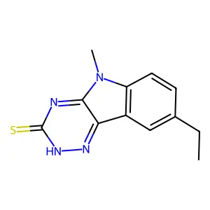 8-ethyl-5-methyl-5H-[1,2,4]triazino[5,6-b]indole-3-thiol structure