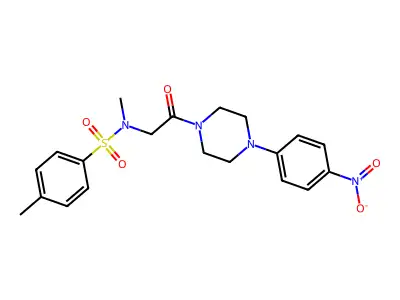 N,4-dimethyl-N-[2-[4-(4-nitrophenyl)piperazin-1-yl]-2-oxoethyl]benzenesulfonamide structure