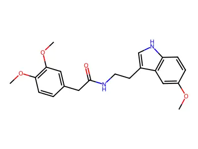 Benzeneacetamide, 3,4-dimethoxy-N-(2-(5-methoxy-3-indolyl)ethyl)- structure