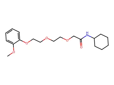 Cyclohexylamine, N-(2-(2-(2-(o-methoxyphenoxy)ethoxy)ethoxy)ethyl)- structure