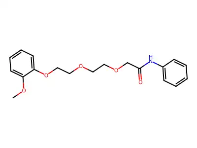 Acetamide, 2-(2-(2-(2-methoxyphenoxy)ethoxy)ethoxy)-N-phenyl- structure