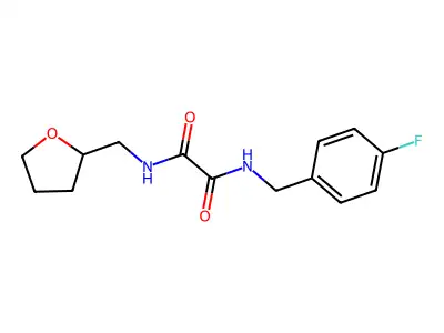 N1-(4-fluorobenzyl)-N2-((tetrahydrofuran-2-yl)methyl)oxalamide structure