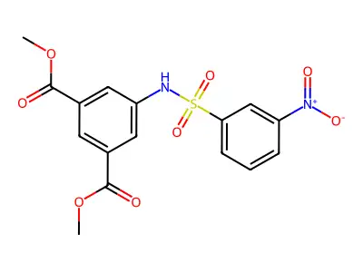 Methyl 3-(methoxycarbonyl)-5-{[(3-nitrophenyl)sulfonyl]amino}benzoate structure