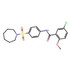 N-[4-(azepan-1-ylsulfonyl)phenyl]-5-chloro-2-methoxybenzamide structure