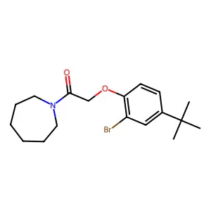 1-(Azepan-1-yl)-2-(2-bromo-4-tert-butylphenoxy)ethanone structure