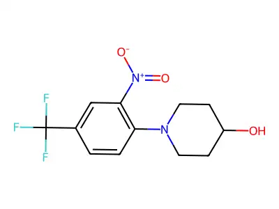 1-[2-Nitro-4-(trifluoromethyl)phenyl]piperidin-4-ol structure
