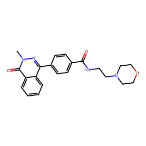 4-(3-methyl-4-oxophthalazin-1-yl)-N-(2-morpholin-4-ylethyl)benzamide structure