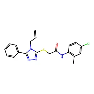 N-(4-chloro-2-methylphenyl)-2-[(5-phenyl-4-prop-2-enyl-1,2,4-triazol-3-yl)sulfanyl]acetamide structure