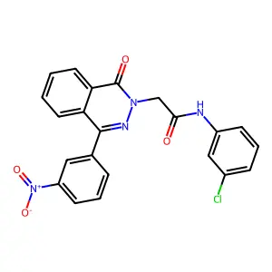 N-(3-chlorophenyl)-2-[4-(3-nitrophenyl)-1-oxophthalazin-2-yl]acetamide structure