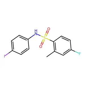 4-fluoro-N-(4-iodophenyl)-2-methylbenzenesulfonamide structure
