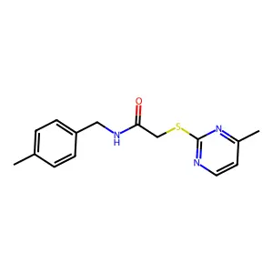 N-(4-methylbenzyl)-2-[(4-methylpyrimidin-2-yl)sulfanyl]acetamide structure