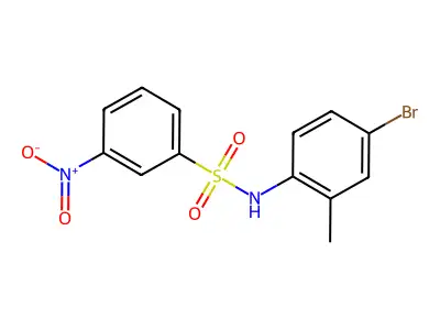N-(4-bromo-2-methylphenyl)-3-nitrobenzenesulfonamide structure